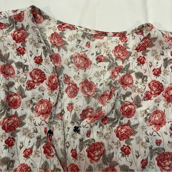 SHEIN Floral Surplice Neckline Peplum Blouse Sz 2XL - Picture 3 of 11